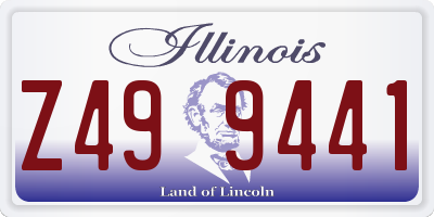 IL license plate Z499441