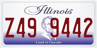 IL license plate Z499442