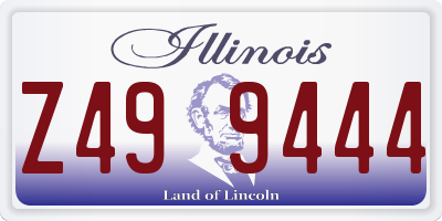 IL license plate Z499444