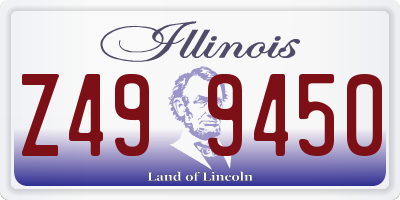 IL license plate Z499450