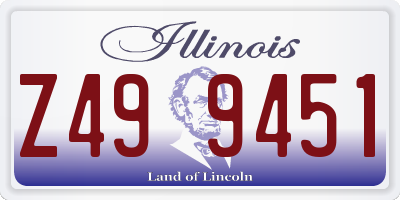 IL license plate Z499451