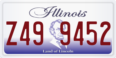 IL license plate Z499452