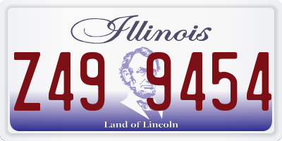 IL license plate Z499454