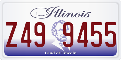 IL license plate Z499455