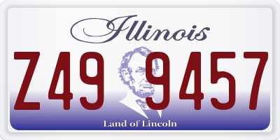 IL license plate Z499457