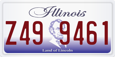 IL license plate Z499461