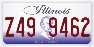 IL license plate Z499462