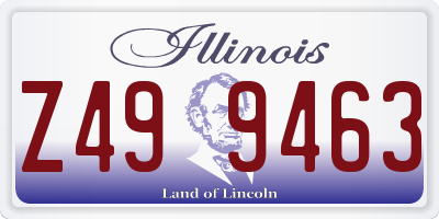 IL license plate Z499463