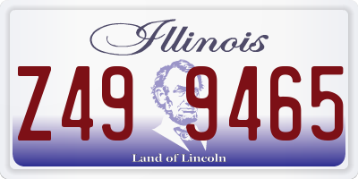 IL license plate Z499465