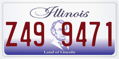 IL license plate Z499471