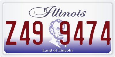 IL license plate Z499474