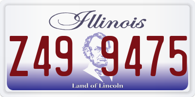 IL license plate Z499475