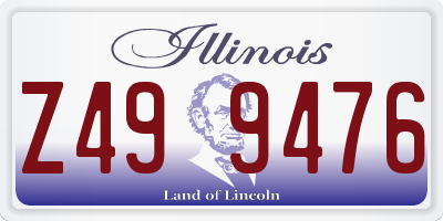 IL license plate Z499476