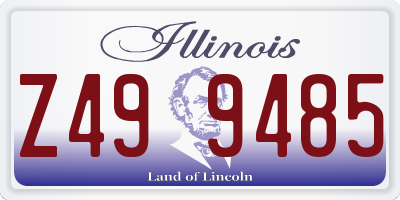 IL license plate Z499485