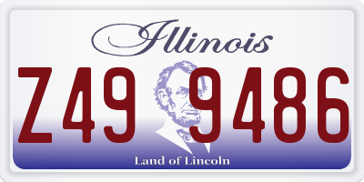 IL license plate Z499486
