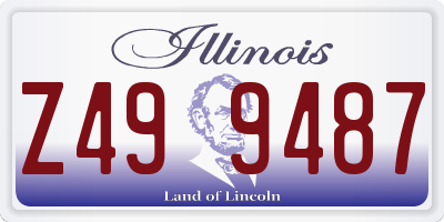 IL license plate Z499487