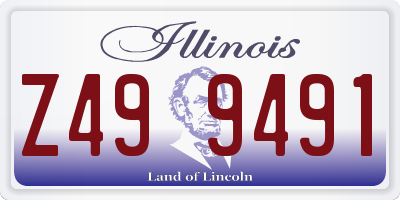 IL license plate Z499491