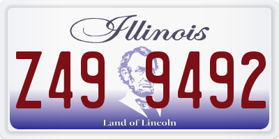 IL license plate Z499492