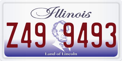 IL license plate Z499493