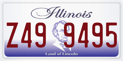 IL license plate Z499495