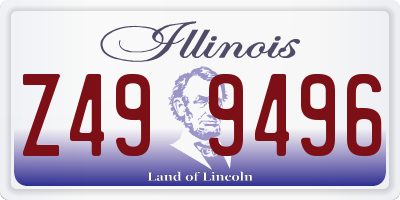 IL license plate Z499496