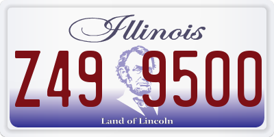 IL license plate Z499500