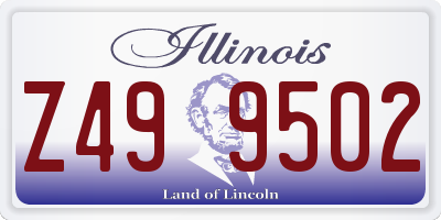 IL license plate Z499502