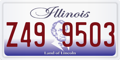 IL license plate Z499503