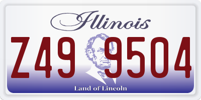 IL license plate Z499504