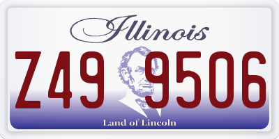 IL license plate Z499506