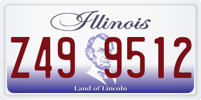 IL license plate Z499512