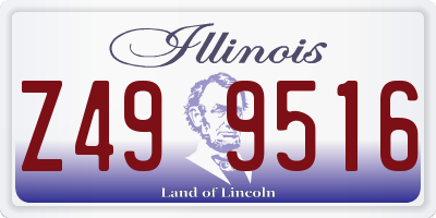 IL license plate Z499516