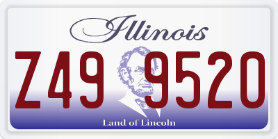 IL license plate Z499520