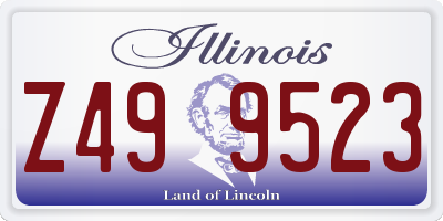 IL license plate Z499523