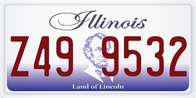 IL license plate Z499532
