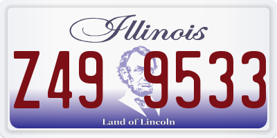 IL license plate Z499533