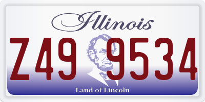 IL license plate Z499534