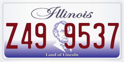IL license plate Z499537