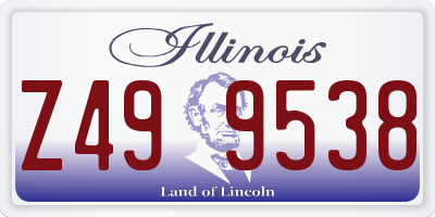 IL license plate Z499538