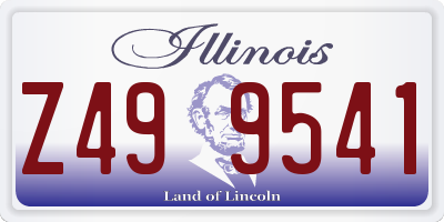 IL license plate Z499541