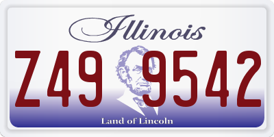 IL license plate Z499542