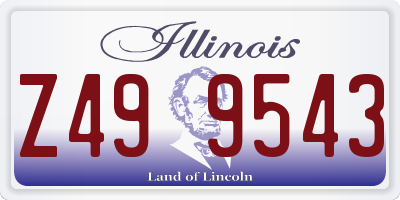 IL license plate Z499543