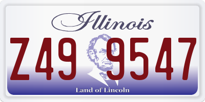 IL license plate Z499547