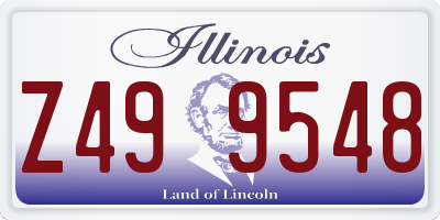 IL license plate Z499548