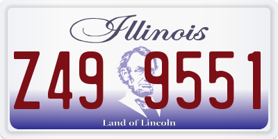 IL license plate Z499551