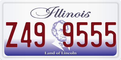 IL license plate Z499555