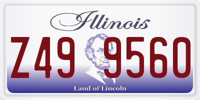 IL license plate Z499560