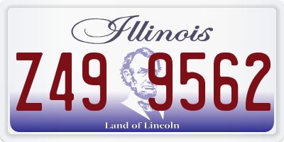 IL license plate Z499562