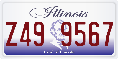 IL license plate Z499567