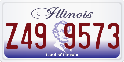 IL license plate Z499573